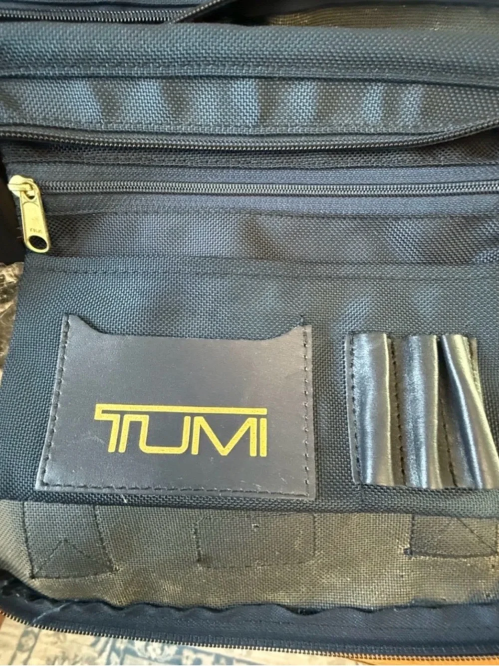 Tumi Men's Nylon Blue Expandable Brief/Laptop Case, Overnight Bag - Picture 5 of 15